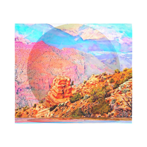 Grand Canyon by Nico Bielow Cotton Linen Wall Tapestry 60"x 51"