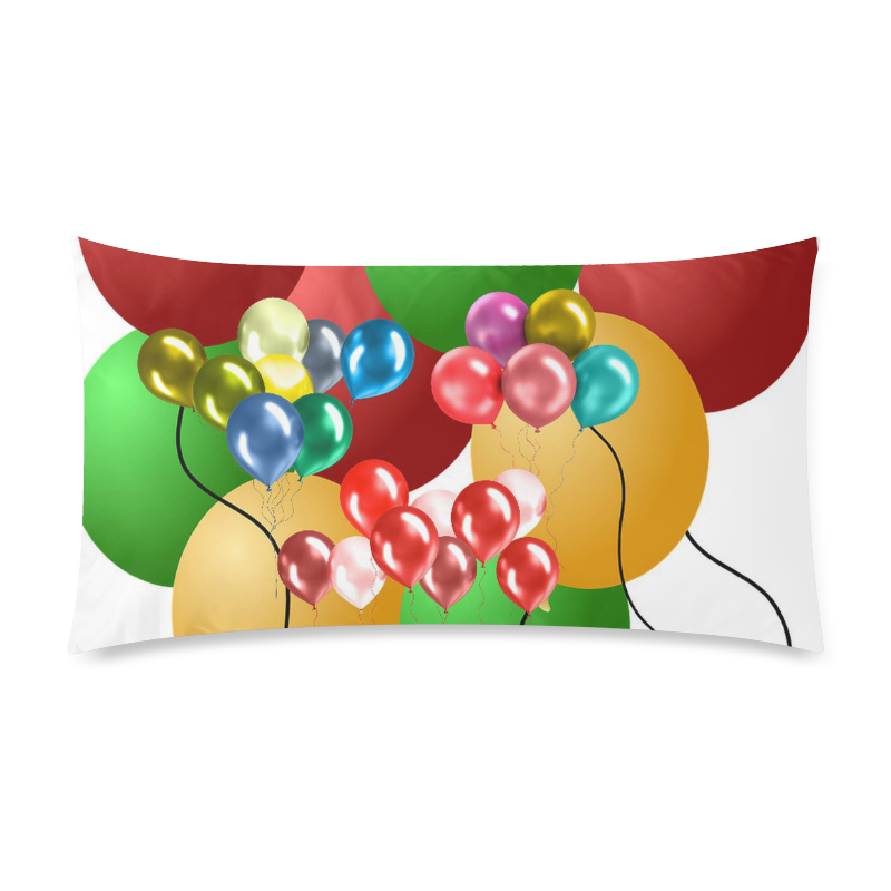 Celebrate with balloons 2 Custom Rectangle Pillow Case 20"x36" (one side)