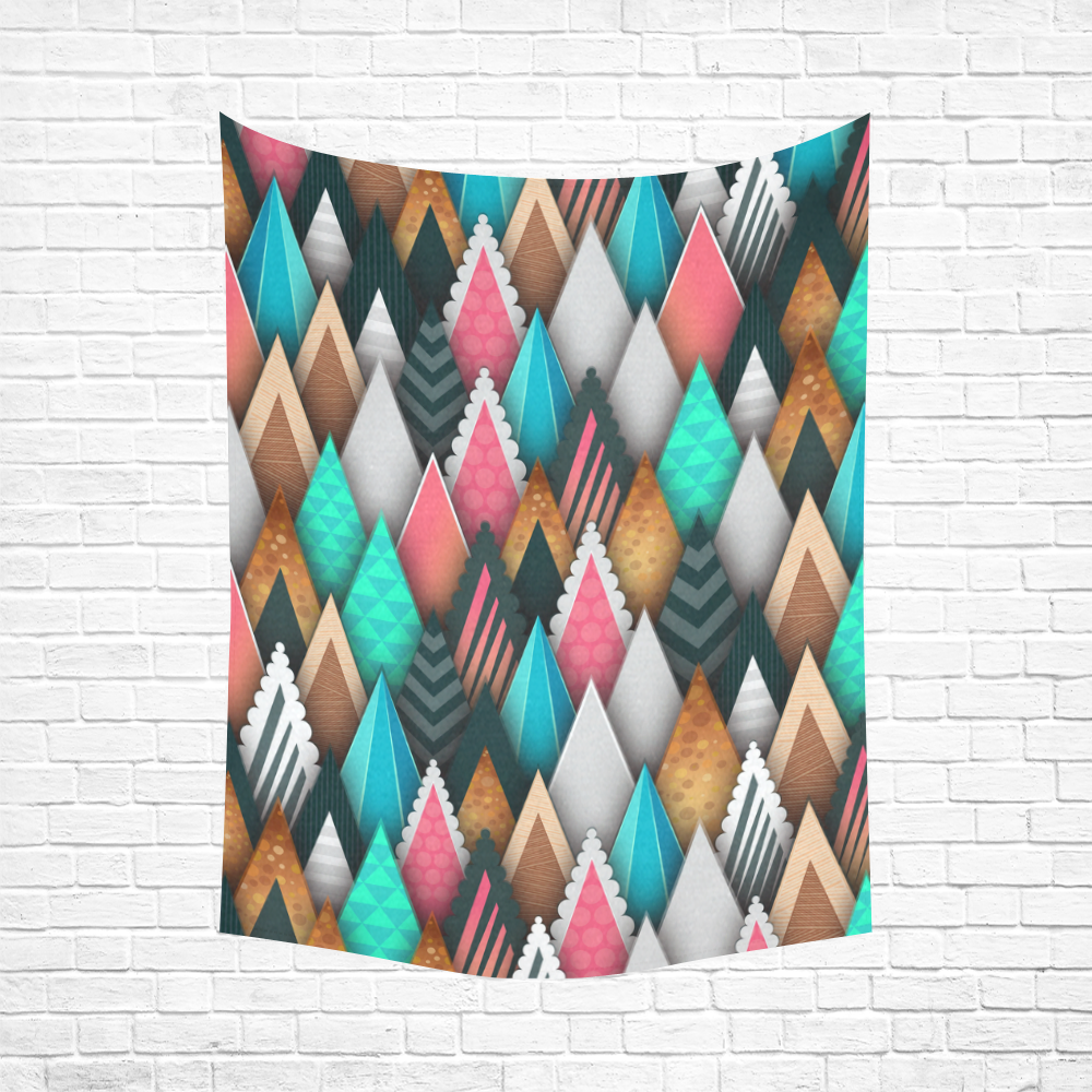 Crazy Abstract Design Cotton Linen Wall Tapestry 60"x 80"