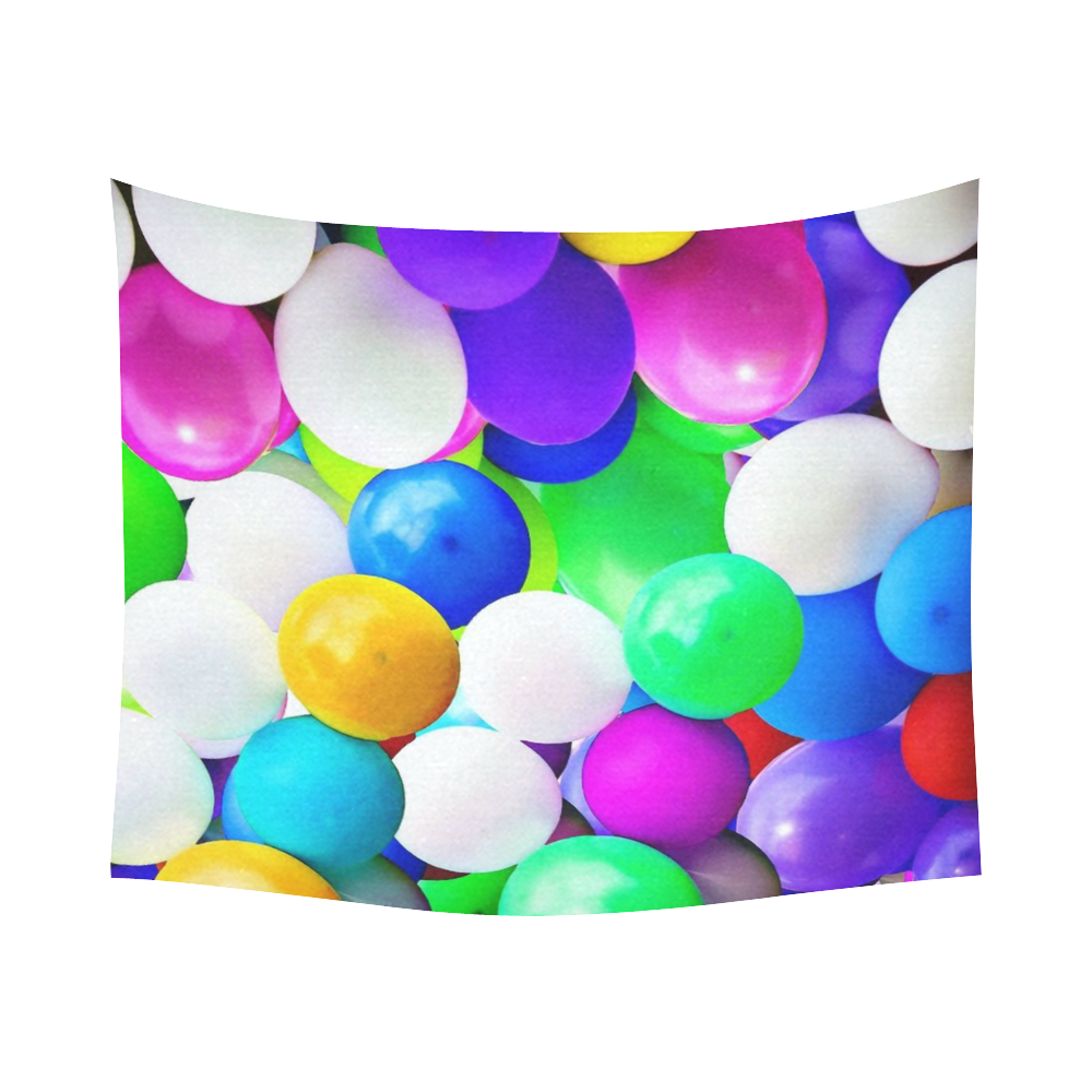 Celebrate with balloons 1 Cotton Linen Wall Tapestry 60"x 51"