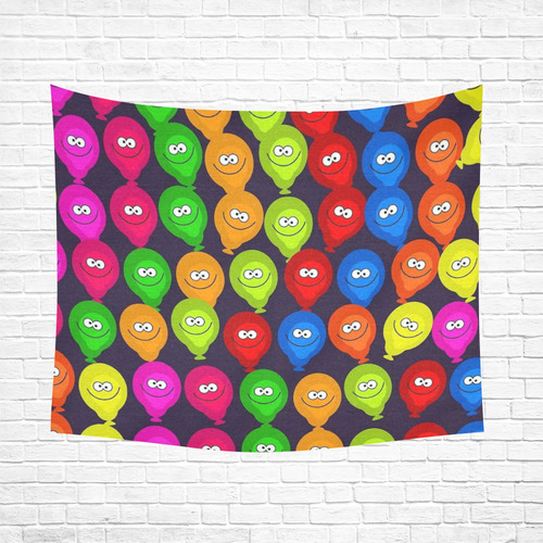 Funny balloons Cotton Linen Wall Tapestry 60"x 51"