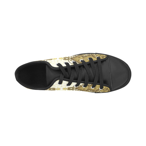 fur animal--5 golden  black white by Sandrine Kesp Aquila Microfiber Leather Women's Shoes (Model 031)