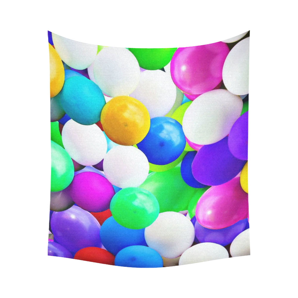 Celebrate with balloons 1 Cotton Linen Wall Tapestry 60"x 51"