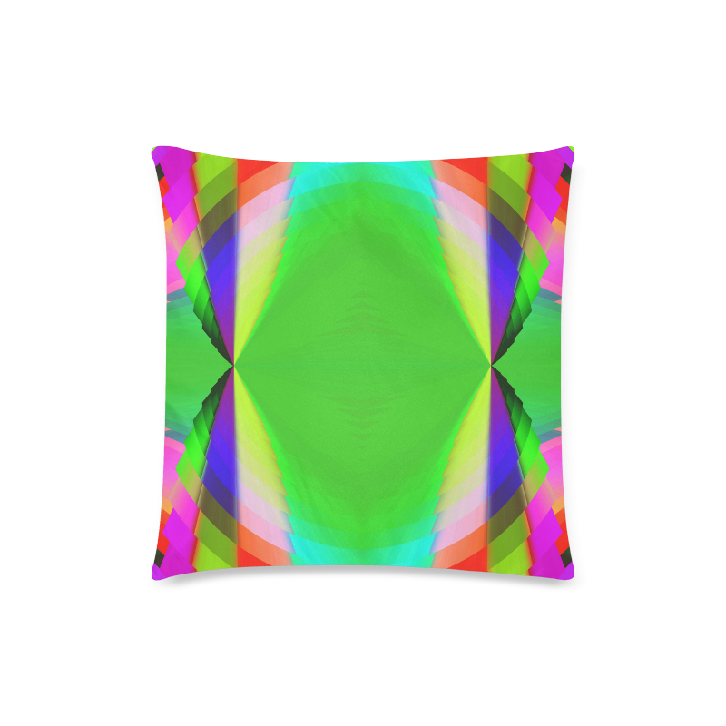 Multicolor Shimmering Fractal Design Custom Zippered Pillow Case 18"x18"(Twin Sides)