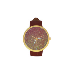 Sparkles Women's Golden Leather Strap Watch(Model 212)