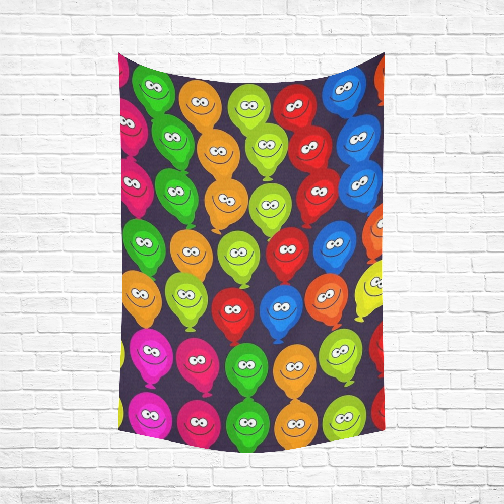 Funny balloons Cotton Linen Wall Tapestry 60"x 90"