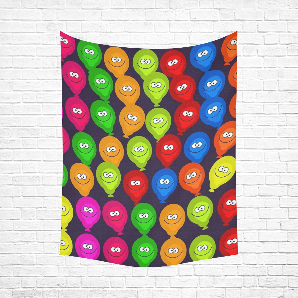 Funny balloons Cotton Linen Wall Tapestry 60"x 80"