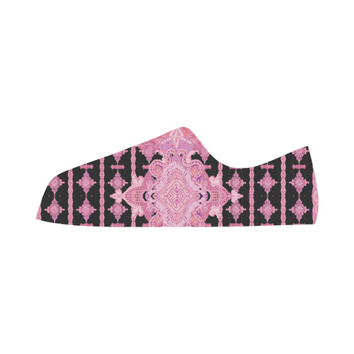 Louvre black pink  by Sandrine Kespi Aquila Microfiber Leather Women's Shoes (Model 031)