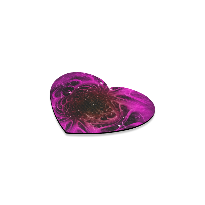 Abstract design in purple colors Heart Coaster