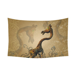 Little frightened giraffe Cotton Linen Wall Tapestry 90"x 60"