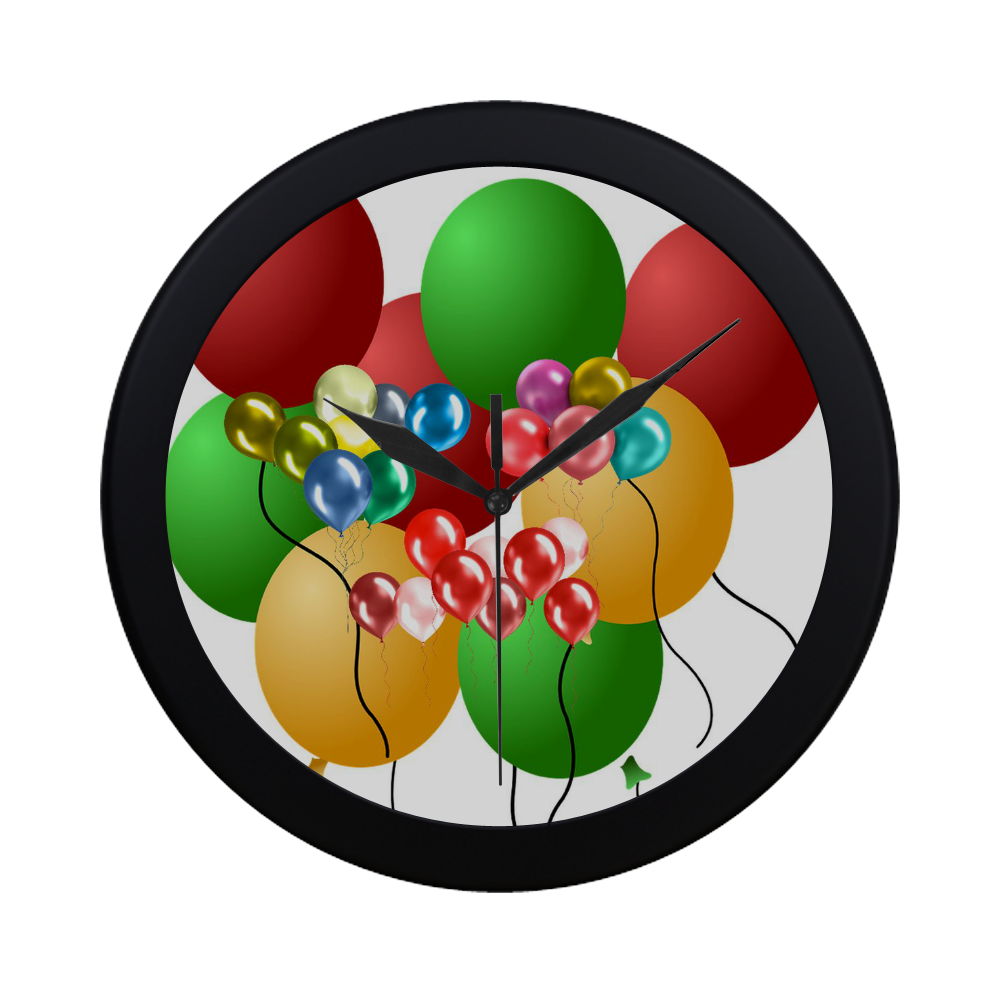Celebrate with balloons 2 Circular Plastic Wall clock