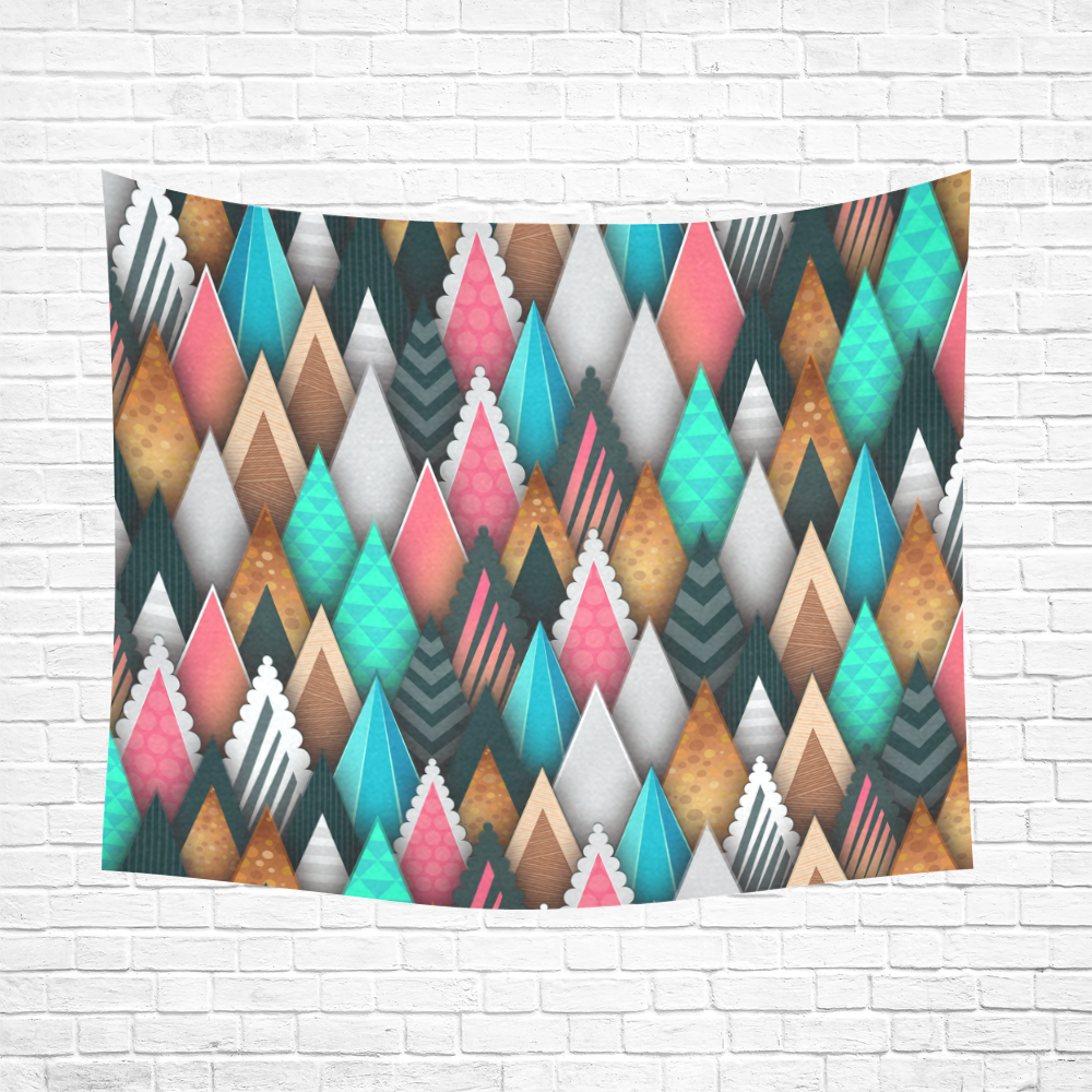 Crazy Abstract Design Cotton Linen Wall Tapestry 60"x 51"