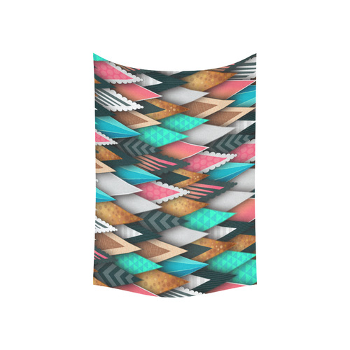 Crazy Abstract Design Cotton Linen Wall Tapestry 60"x 40"