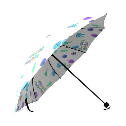 happy Birthday, white Foldable Umbrella (Model U01)
