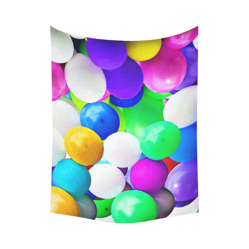 Celebrate with balloons 1 Cotton Linen Wall Tapestry 60"x 80"
