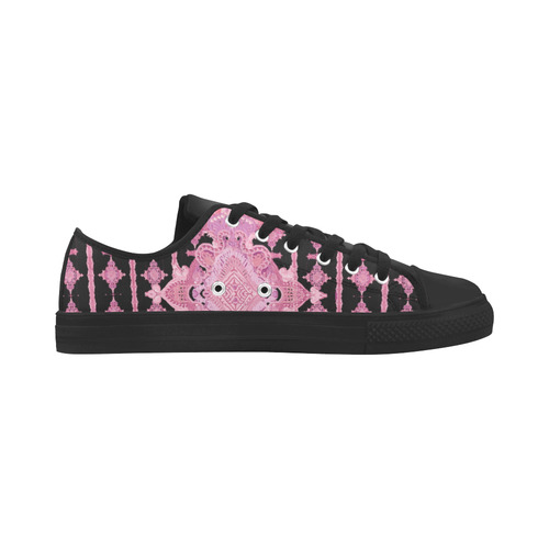 Louvre black pink  by Sandrine Kespi Aquila Microfiber Leather Women's Shoes (Model 031)