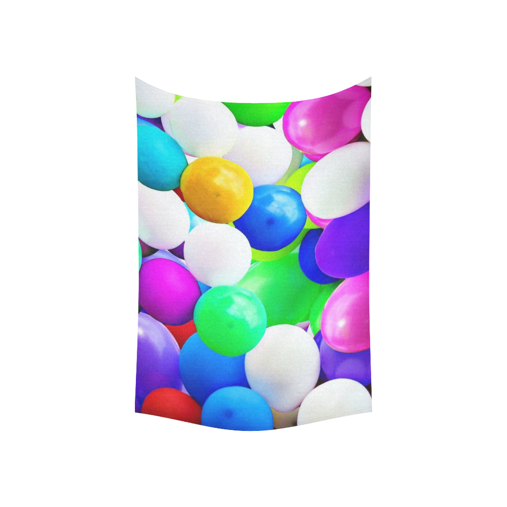 Celebrate with balloons 1 Cotton Linen Wall Tapestry 60"x 40"