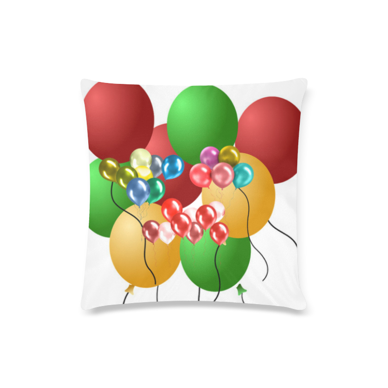Celebrate with balloons 2 Custom Zippered Pillow Case 16"x16"(Twin Sides)