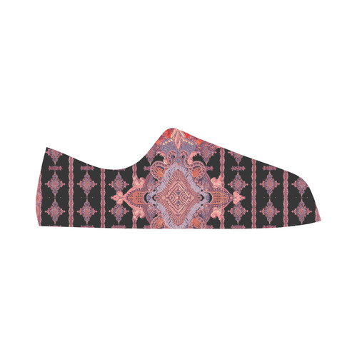 Louvre black red pink violet gray   by Sandrine Ke Aquila Microfiber Leather Women's Shoes (Model 031)