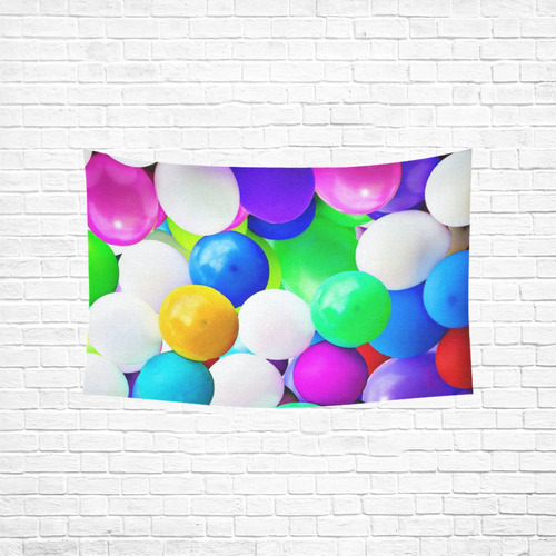 Celebrate with balloons 1 Cotton Linen Wall Tapestry 60"x 40"