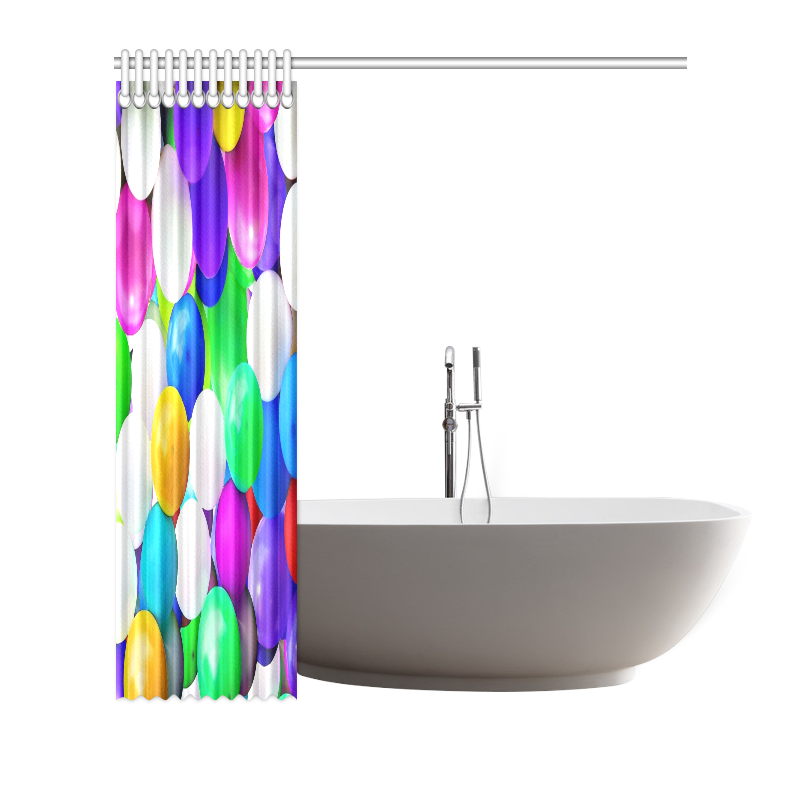 Celebrate with balloons 1 Shower Curtain 72"x72"