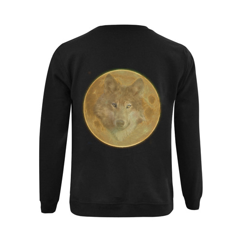 The Wolf in the Moon Gildan Crewneck Sweatshirt(NEW) (Model H01)