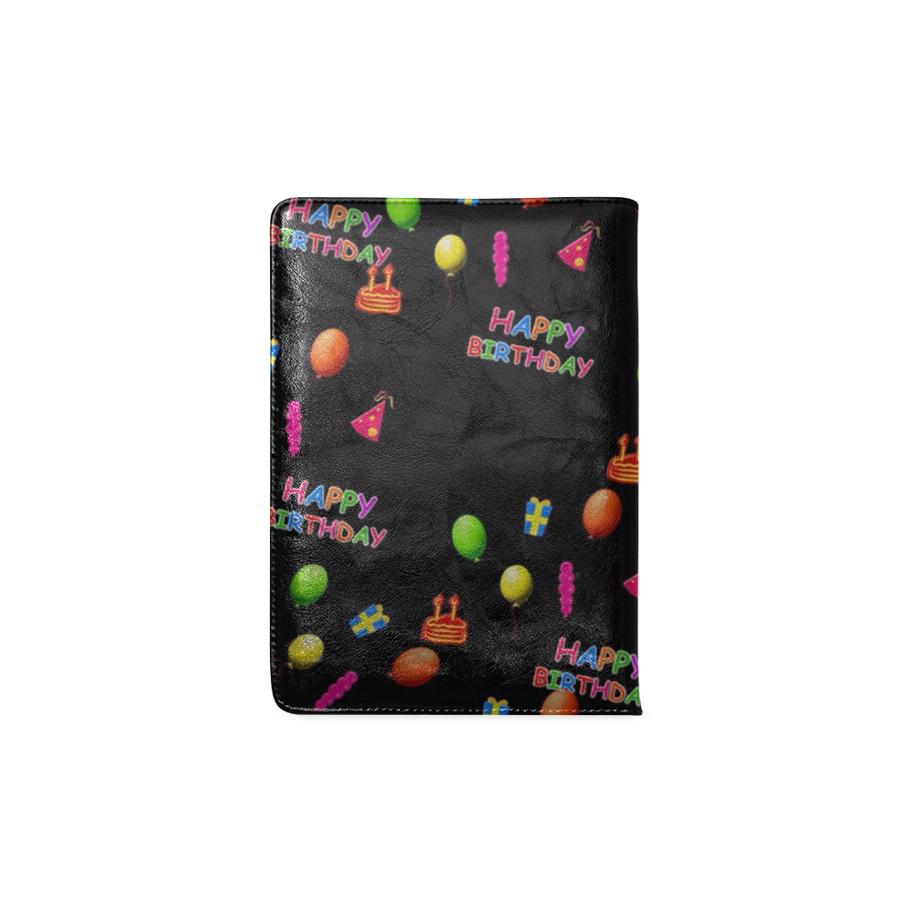 happy birthday, black Custom NoteBook A5