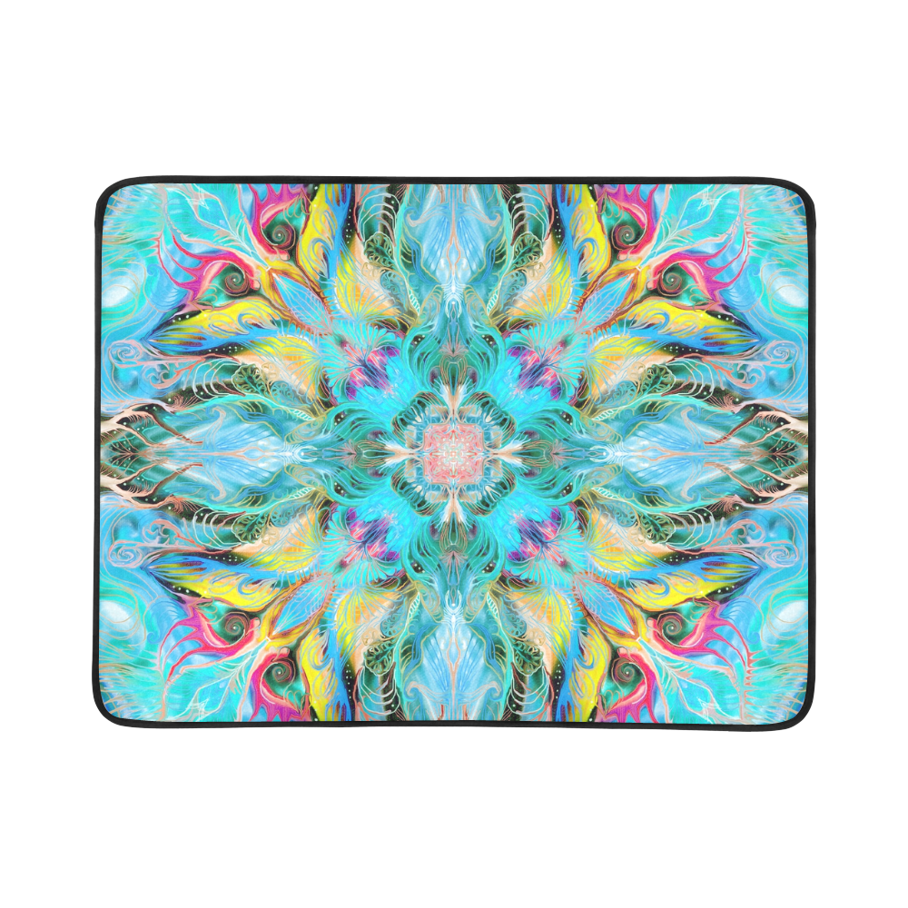 night party mandala 6 Beach Mat 78"x 60"