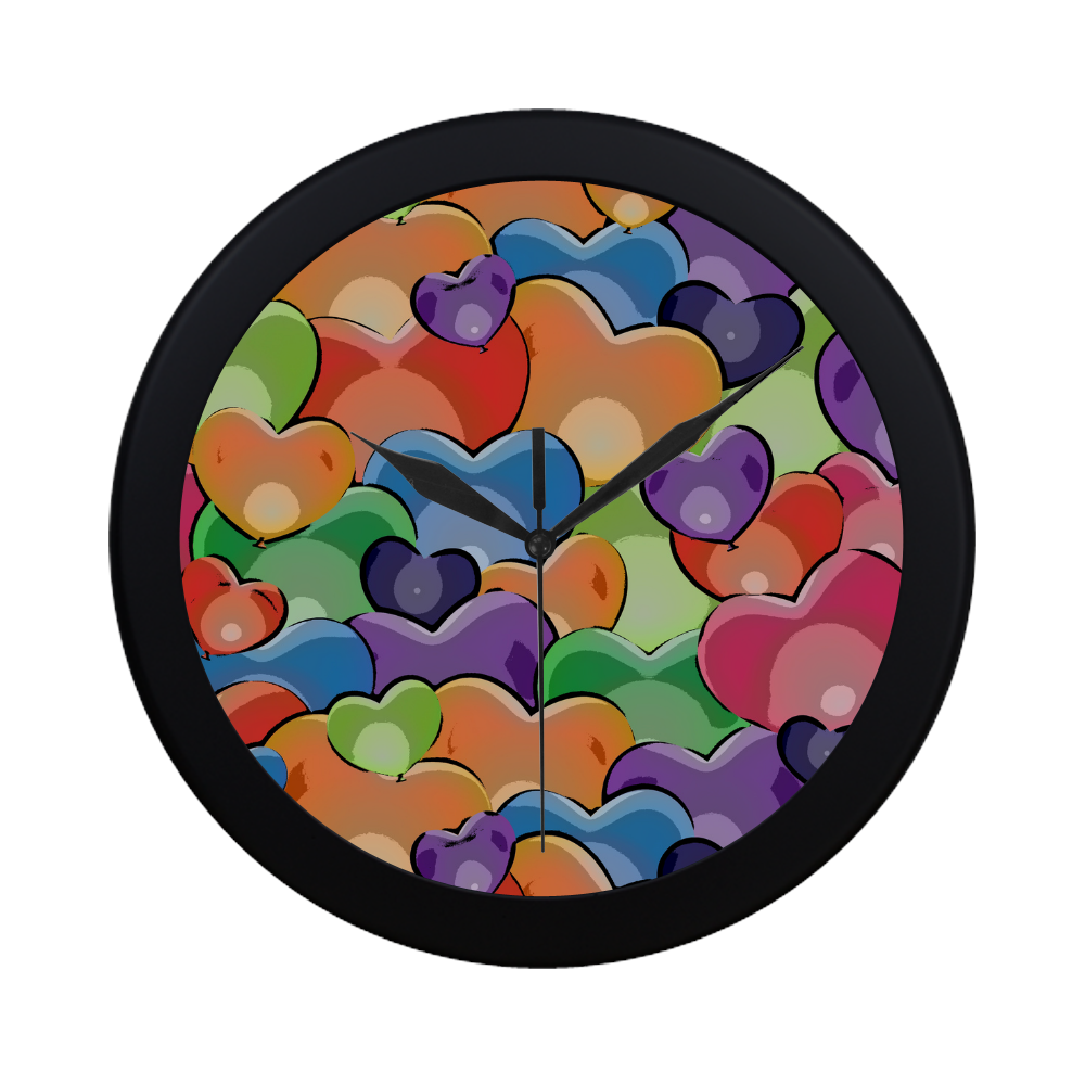 Funny_Hearts_20161205_by_Feelgood Circular Plastic Wall clock