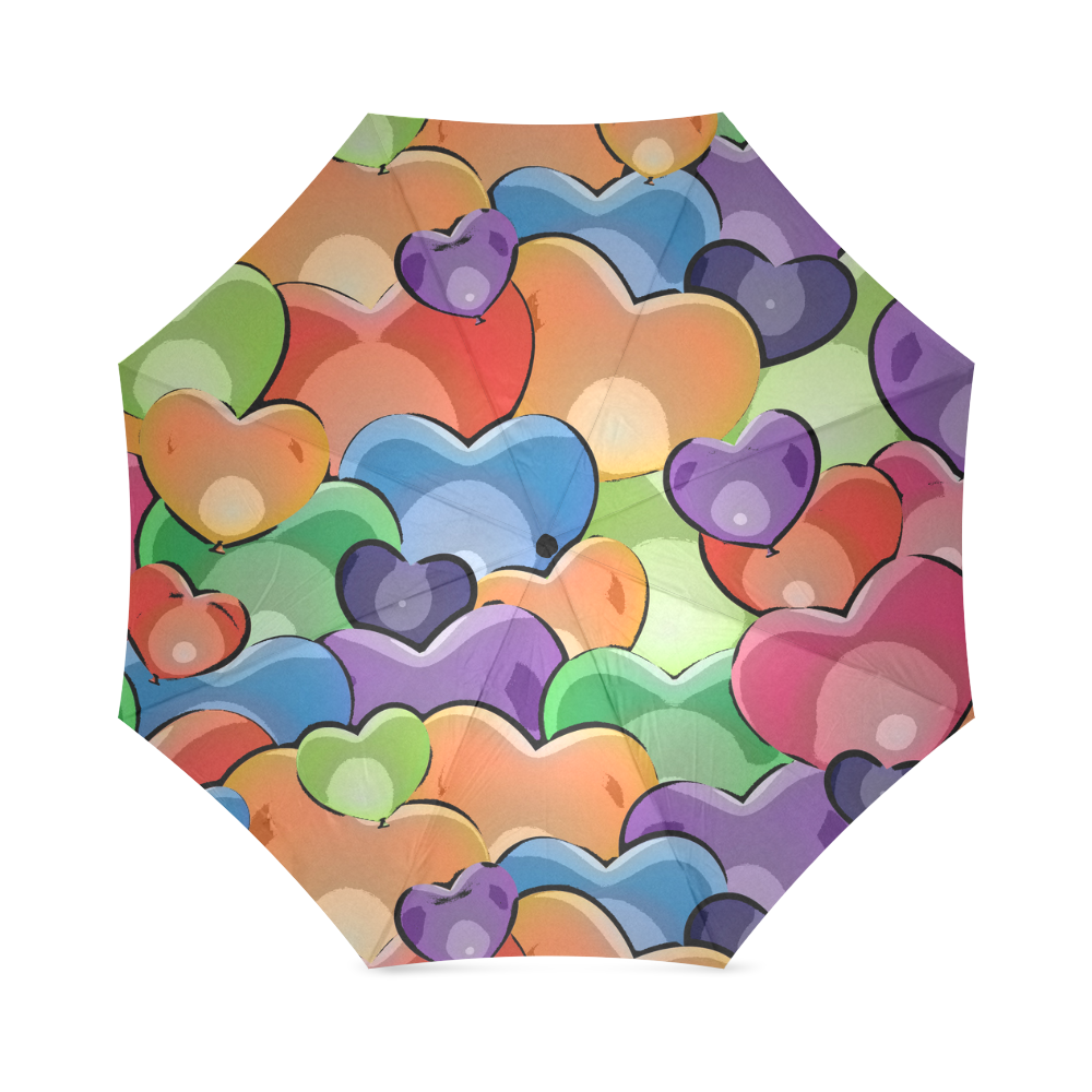 Funny_Hearts_20161205_by_Feelgood Foldable Umbrella (Model U01)