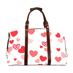 lovely Valentine-Hearts red Classic Travel Bag (Model 1643) Remake