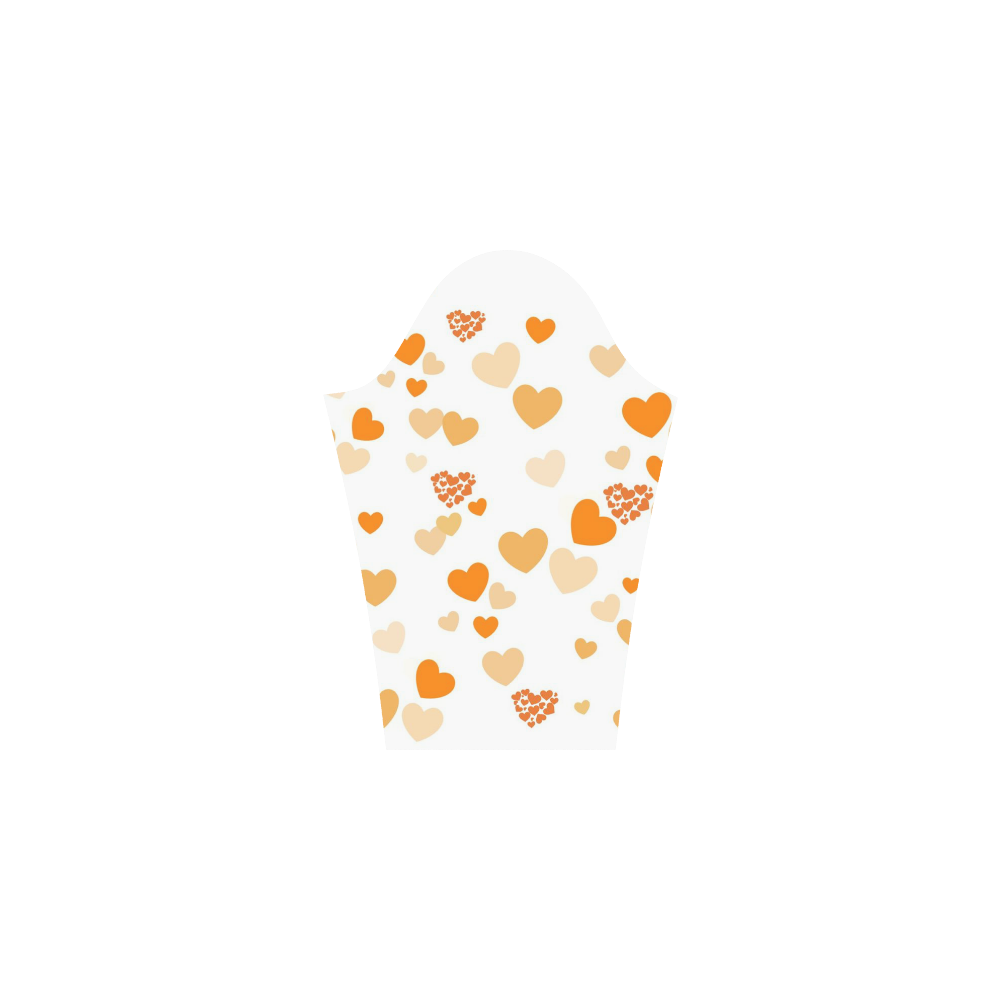 lovely Valentine-Hearts orange Bateau A-Line Skirt (D21)