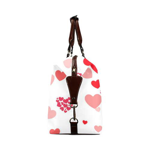 lovely Valentine-Hearts red Classic Travel Bag (Model 1643) Remake