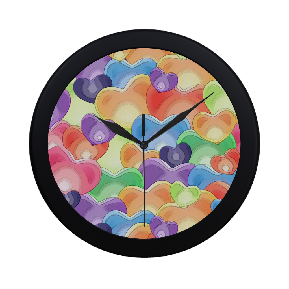 Funny_hearts_20161201_by_Feelgood Circular Plastic Wall clock