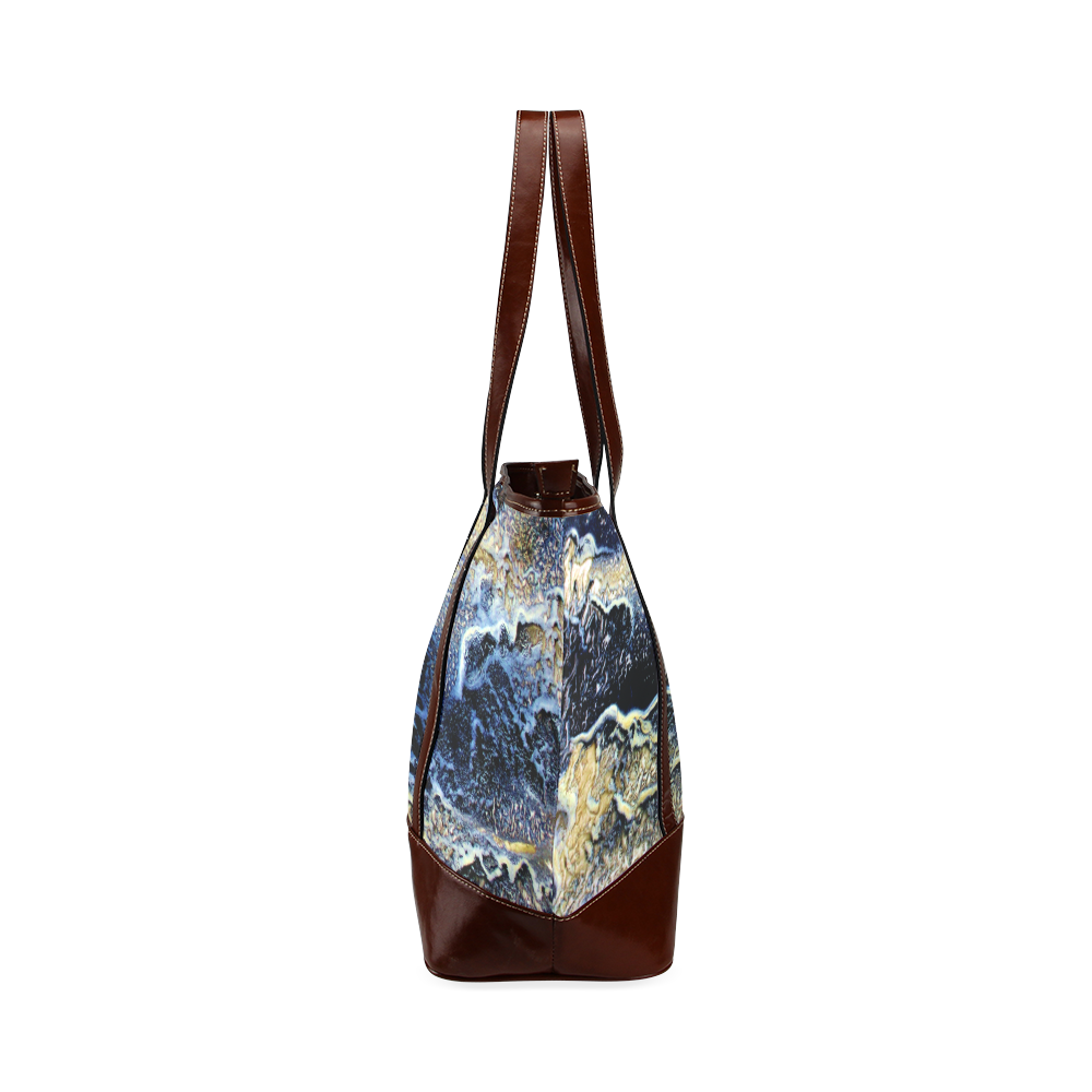 Space Universe Marbling Tote Handbag (Model 1642)