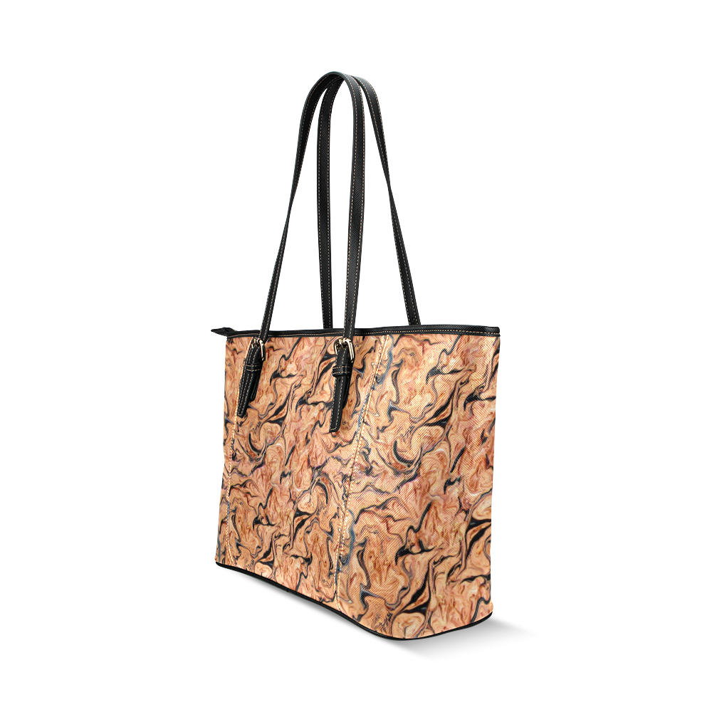 Marbling Pattern Leather Tote Bag/Large (Model 1640)