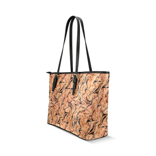 Marbling Pattern Leather Tote Bag/Large (Model 1640)
