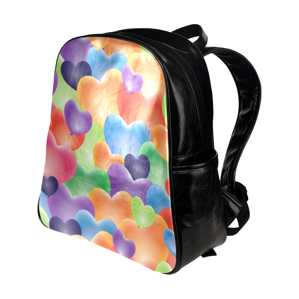 Funny_Hearts_20161202_by_FeelGood Multi-Pockets Backpack (Model 1636)