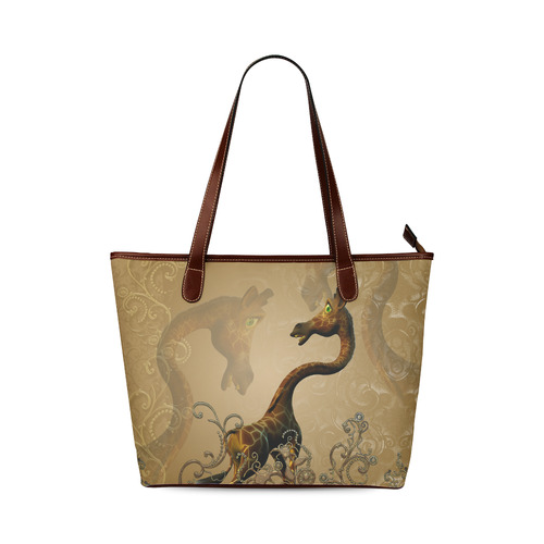 Little frightened giraffe Shoulder Tote Bag (Model 1646)