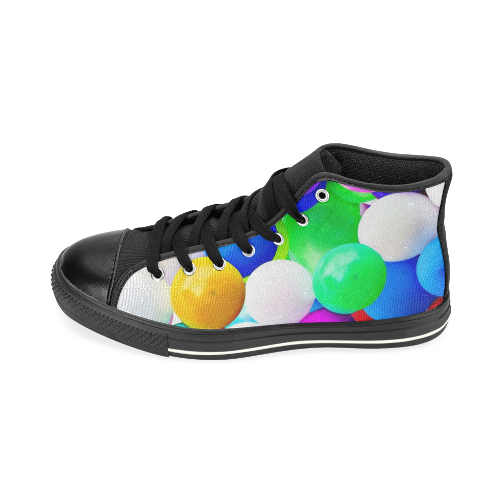 Celebrate with balloons 1 High Top Canvas Women's Shoes/Large Size (Model 017)
