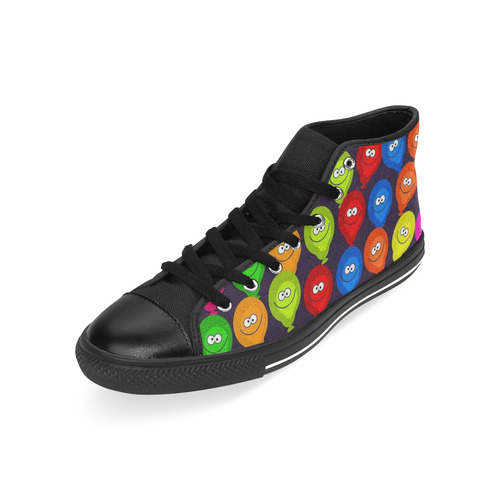 Funny balloons High Top Canvas Women's Shoes/Large Size (Model 017)
