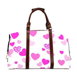 lovely Valentine-Hearts pink Classic Travel Bag (Model 1643) Remake