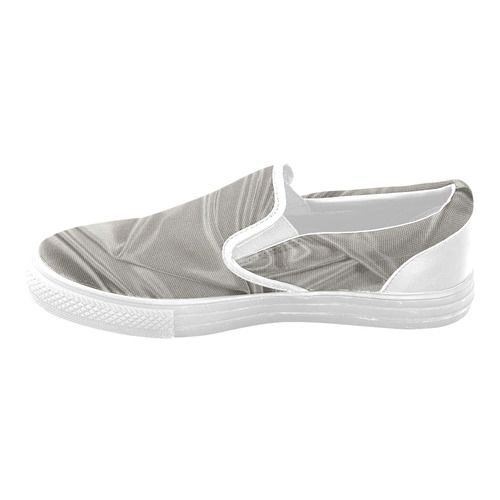Silver Slip-on Canvas Shoes for Men/Large Size (Model 019)