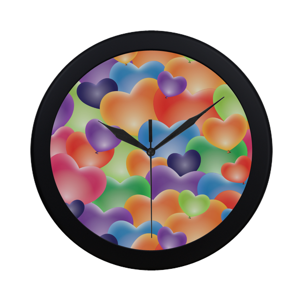 Funny_Hearts_20161202_by_FeelGood Circular Plastic Wall clock