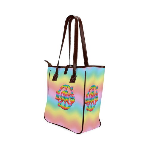 Colorful Love and Peace Background Classic Tote Bag (Model 1644)
