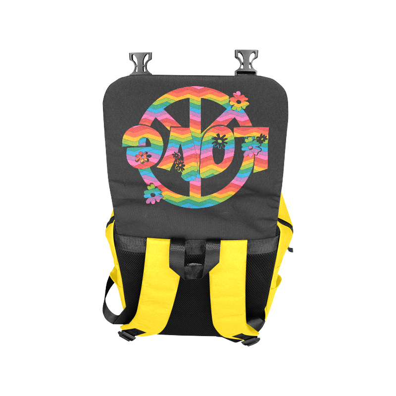Colorful Love and Peace Casual Shoulders Backpack (Model 1623)