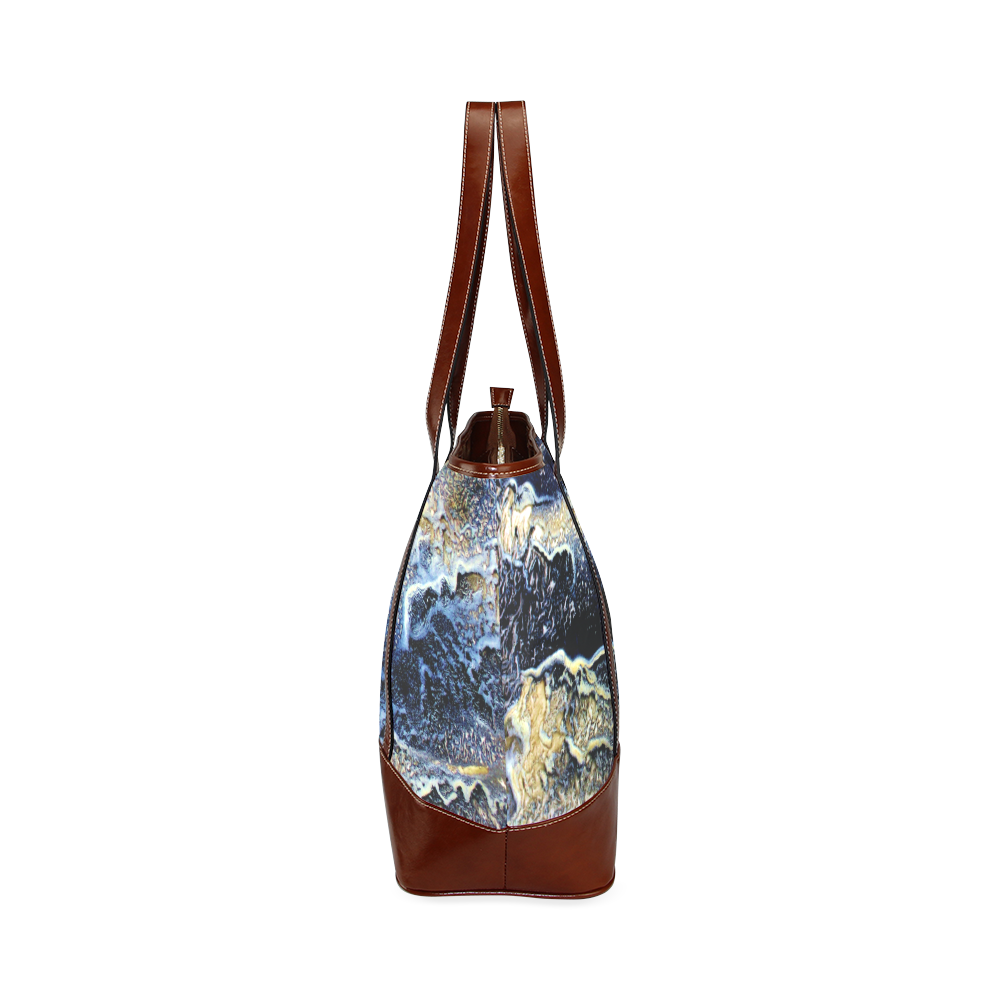 Space Universe Marbling Tote Handbag (Model 1642)