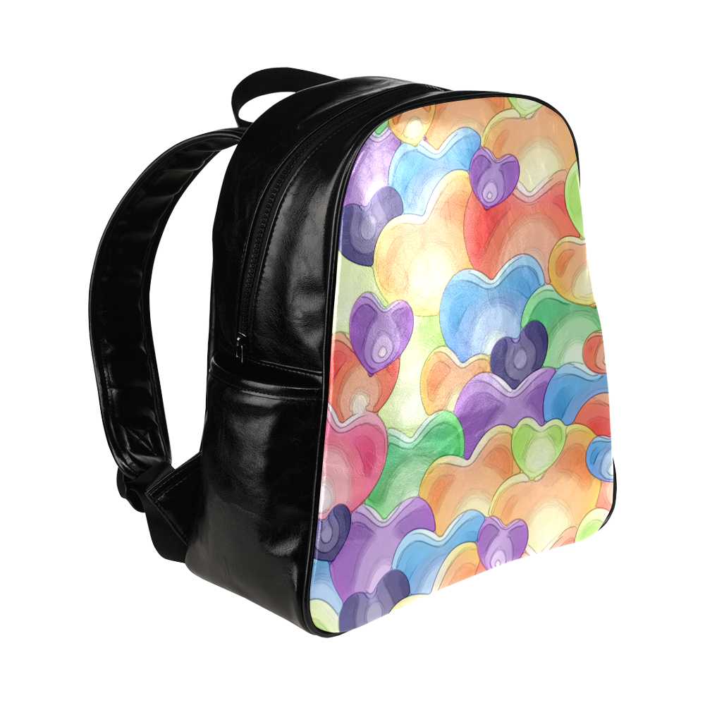 Funny_hearts_20161201_by_Feelgood Multi-Pockets Backpack (Model 1636)