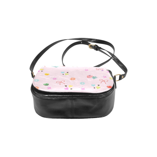 love and valentine 01B by FeelGood Classic Saddle Bag/Large (Model 1648)
