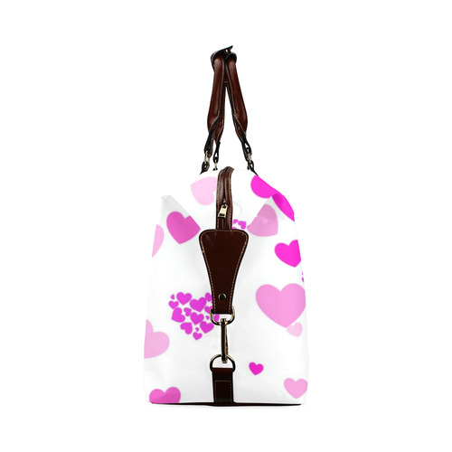 lovely Valentine-Hearts pink Classic Travel Bag (Model 1643) Remake